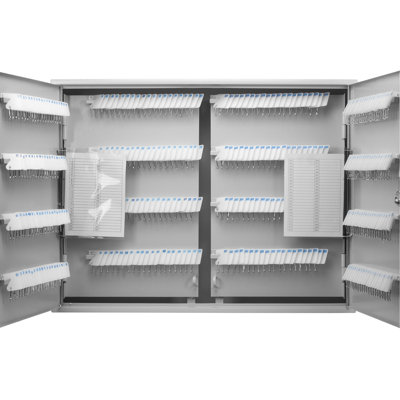 Coffre à clés contenant 480 clés avec étiquettes blanches - Solution de rangement sécuritaire pour 480 clés.
