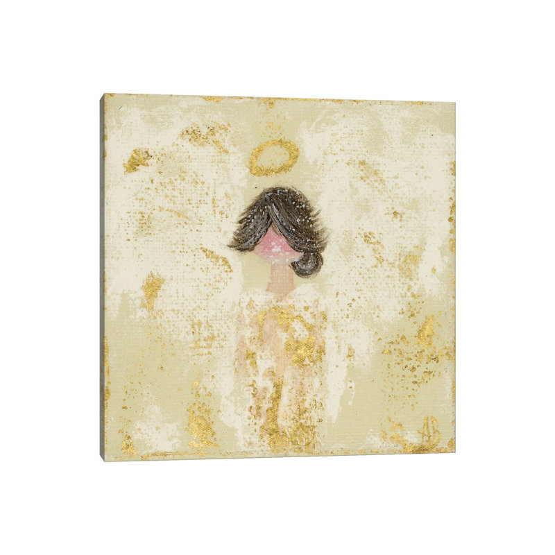 Gold Crème Angel by Ashley Bradley - Print on Canvas, Wrapped Canvas, 66.04 cm H x 66.04 cm W x 1.91 cm D
