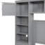Lit double en bois avec armoire et tablette tout-en-un-120841704
