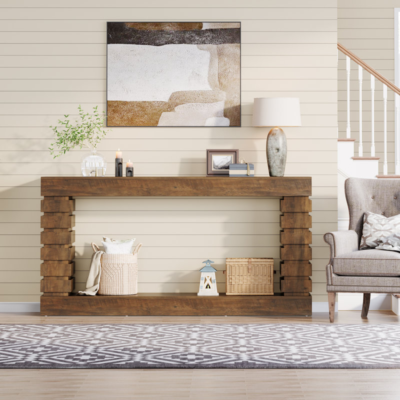 Cassandria 70.8" Console Table, Brown
