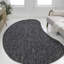 Tapis d'intérieur / extérieur gris foncé foncé à motif floral organique de style ollin-563500060