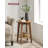 Ghillie Small Round End Table with Lower Shelf, Nightstand for Small Spaces, Living Room, Bedroom, Rustic