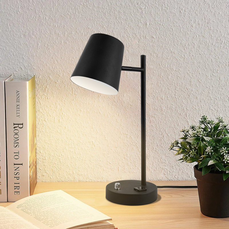 Lampe de bureau réglable de 14,56 po et USB-C + USB-A