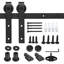 Ensemble de quincaillerie pour porte de grange coulissante standard rustique de 1,5 m (5 pi) à un seul rail-139865134-139865138