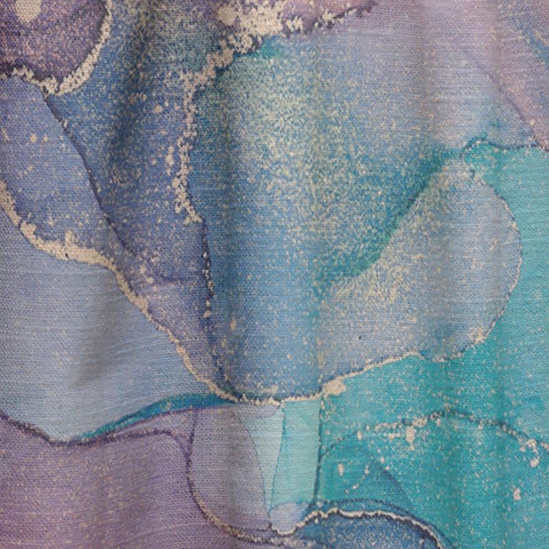 Panneau de rideau simple semi-diaphane avec passe-tringle Fluid Art III, L 52 po x L 63 po