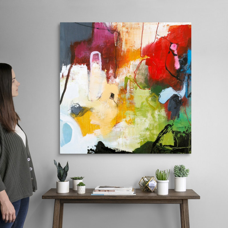 Tango 3 - Painting on Canvas, Wrapped Canvas, 36" H x 36" W x 1.25" D