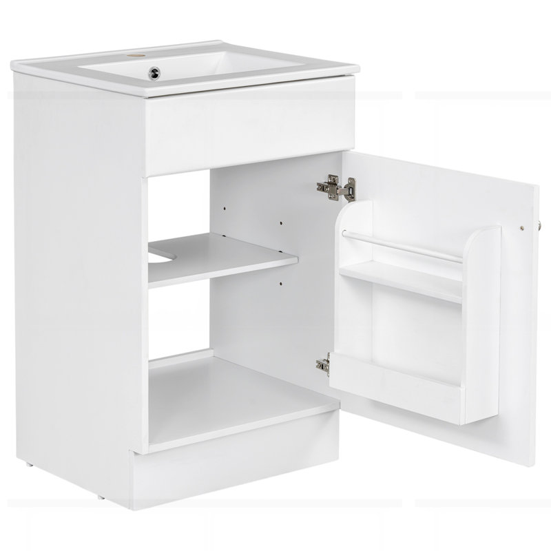 Meuble-lavabo de 20 po avec lavabo, Blanc