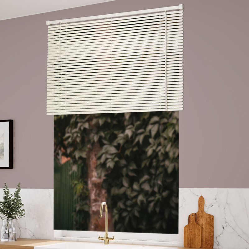 25mm PVC Venetian Roller Blinds Windows Blind, White, 160cm L x 180cm W