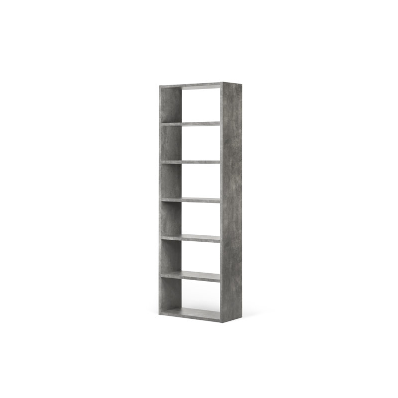 Pombal Standard Bookcase, 224cm H x 74cm W, Concrete