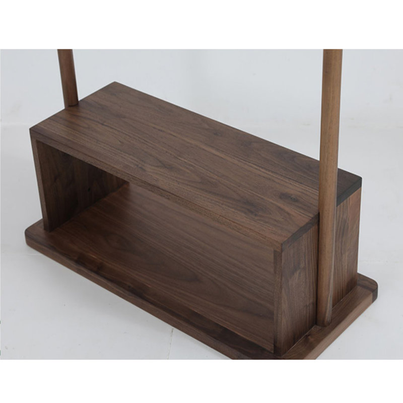 Portemanteau en bois massif Imported, Noyer foncé