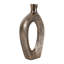 Vase moderne en métal à découpes pour décoration intérieure - Grand vase à fleurs pour table basse, décoration de cheminée ou tablette - 8 po, doré-2014407442
