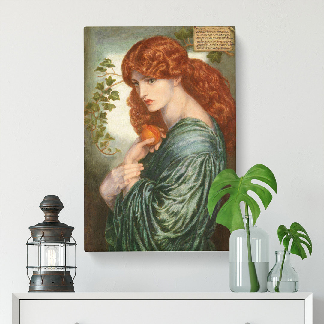 Proserpine by Dante Gabriel Rossetti - Wrapped Canvas