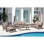 Causeuse en teck avec coussins Sunbrella Nataly