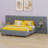 Upholstered Platform Bed With Big Headboard