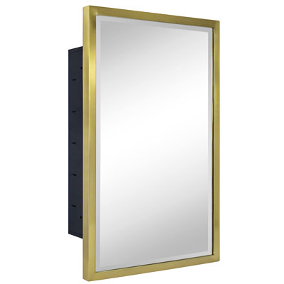 Armoire à pharmacie encastrée avec miroir et tablettes réglables Haddison