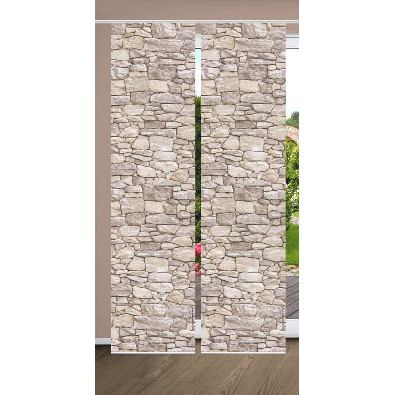 Semi Sheer Sliding Panel Pair, Natural colors