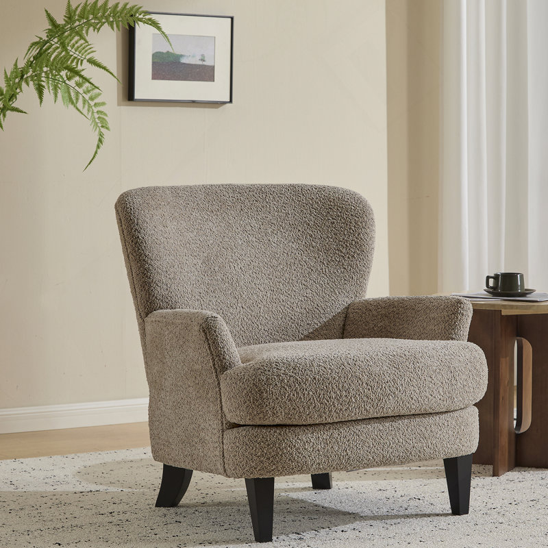 Fauteuil club rembourré Gerald Boucle