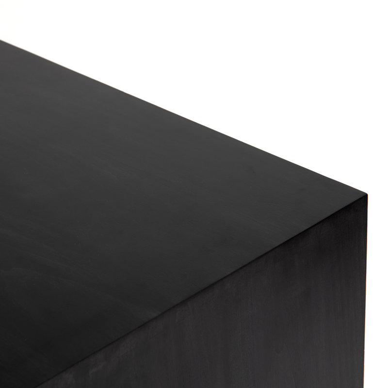 Trey Solid Wood Writing Desk, Black Wash Poplar