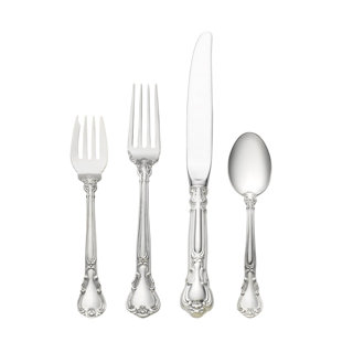 Ensemble de couverts en argent sterling 4 pièces Chantilly, service pour 1 personne