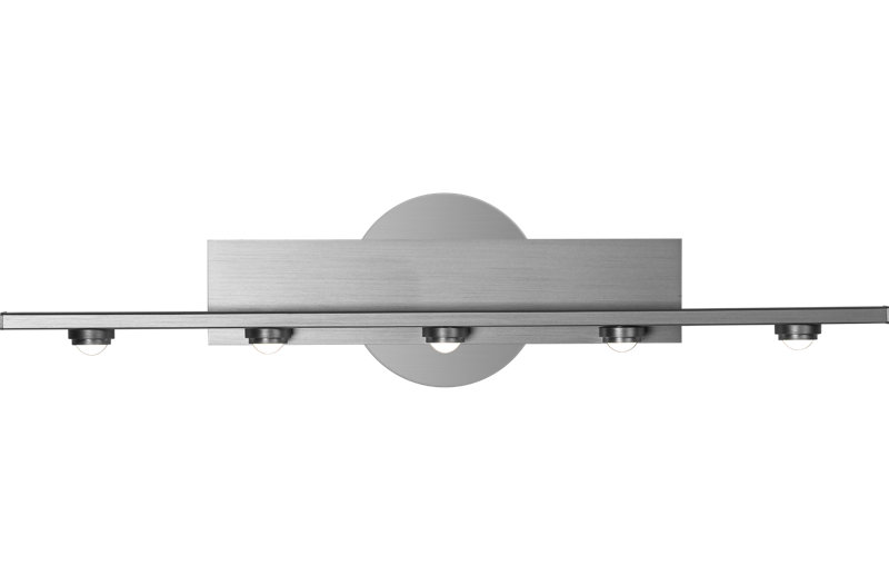Applique murale en aluminium Zaakir, Aluminium brossé