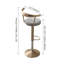 Ensemble de 1 tabourets de bar modernes, tabourets de bar réglables rembourrés en velours, chaises de bar à hauteur de comptoir avec dossier pour îlot de cuisine-686225026-737099407