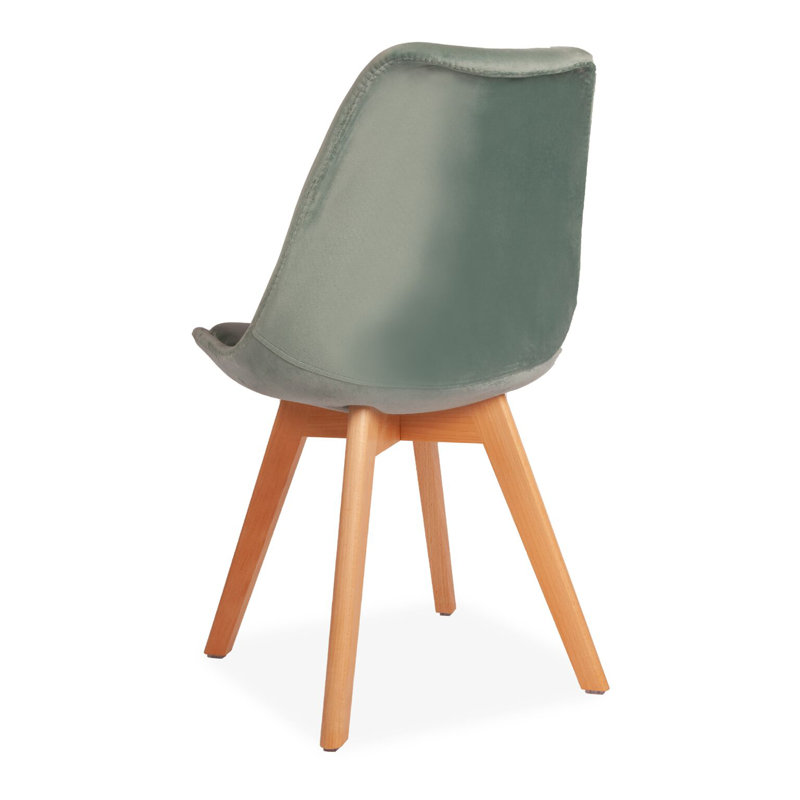 Carol 45cm H Velvet Upholstered Side Chair, Green