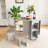 5-Piece Wood Top Folding Extendable Dining Table Set