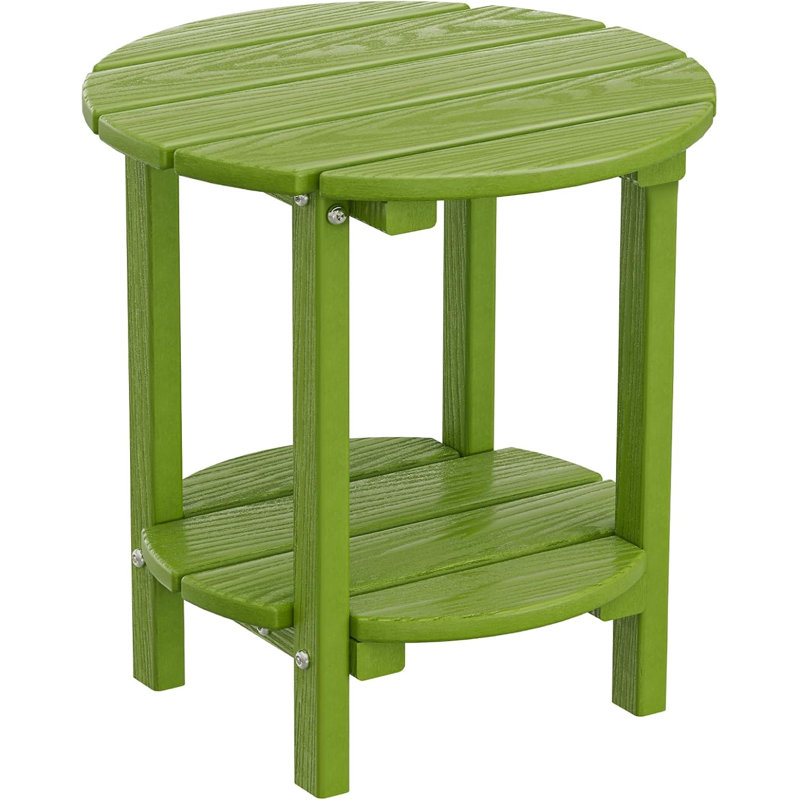  Table d'appoint Classic Classic, table de patio Adirondack à 2 niveaux, Vert citron