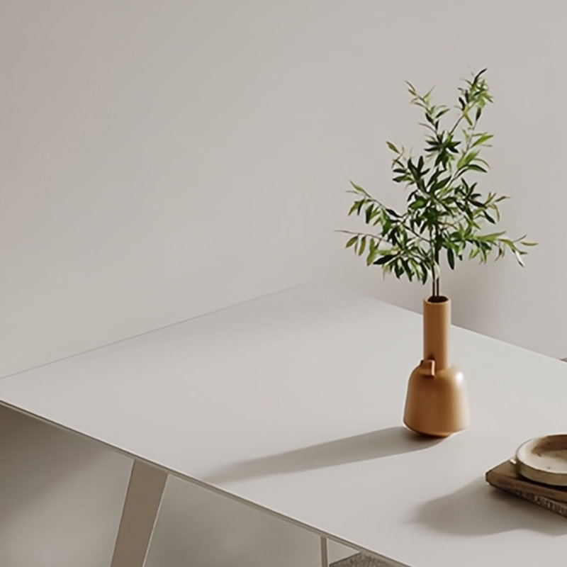 Creamy wind warm dining table, 29.5"H x 62.9"L x 31.4"W
