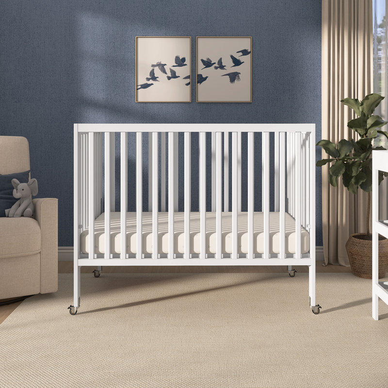 Lit de bébé portatif convertible 2-en-1, Blanc