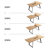 Modern Kitchen Dining Set, Extendable Dining Table with Upholstered Dining Chairs-119358123-119358127