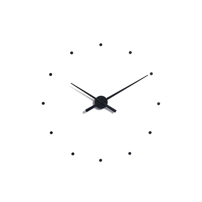 OJ Analog Wall Clock, Black, Large