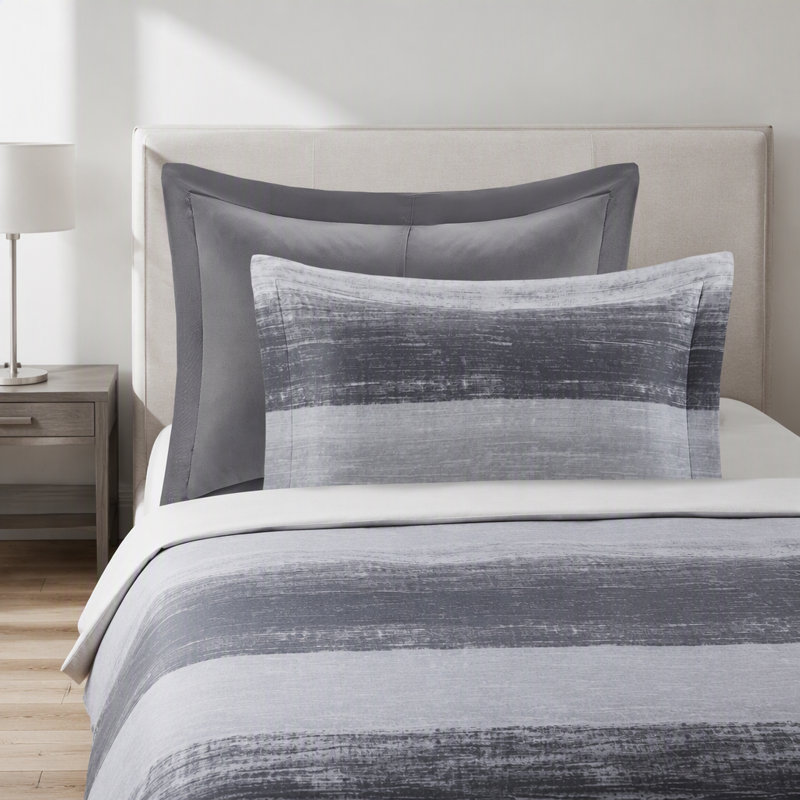 Ensemble d'édredon 7 pièces pour lit simple 7 pièces avec draps en coton, noir