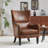 Adetola Upholstered Wingback Chair With Ottoman Footstool