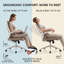 Chaises de bureau ergonomiques, avec accoudoirs relevables, soutien lombaire, dossiers inclinables et roulettes silencieuses (noir, kaki)-1755781257