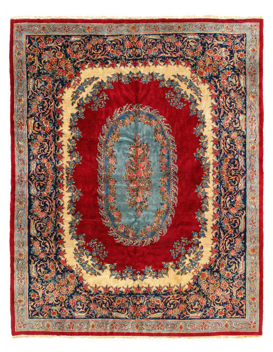 Tapis en laine d'agneau rectangulaire unique 7 pi 11 po x 9 pi 11 po Jainam