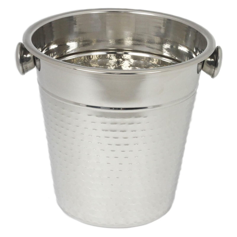 Seau à champagne en acier inoxydable martelé 4 pintes