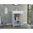 Meka 18-inch Bathroom Vanity with 2 External Shelves and Double Door Cabinet, White-1048820218