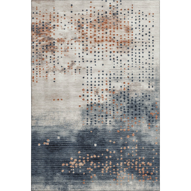 Tapis géométrique de qualité supérieure lavable à la machine Mouton, Rectangle 10 pi x 14 pi
