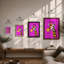 Playful Giraffe Pop Art - Framed Print-1198947190-1198947189