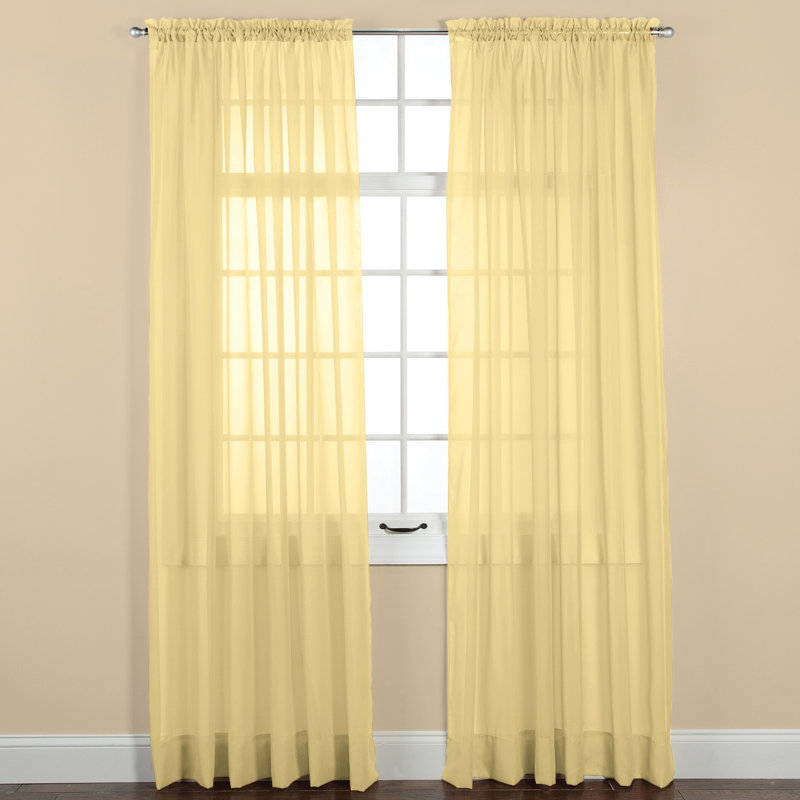 Winston Brands Elegance Polyester Sheer Curtain Single Panel
