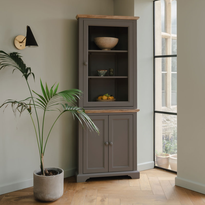 Teague Display Cabinet, Dove Grey