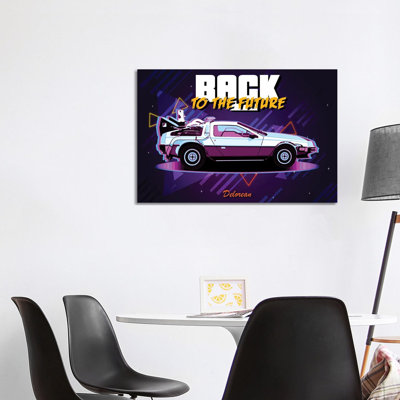 Delorean Retro by Gab Fernando - Wrapped Canvas Print