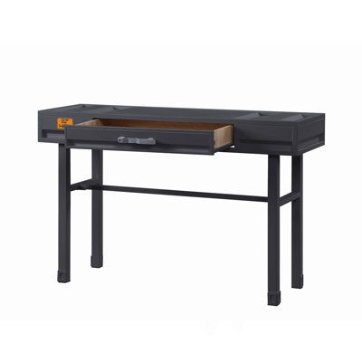 Cargo Gunmetal Finish Vanity Desk