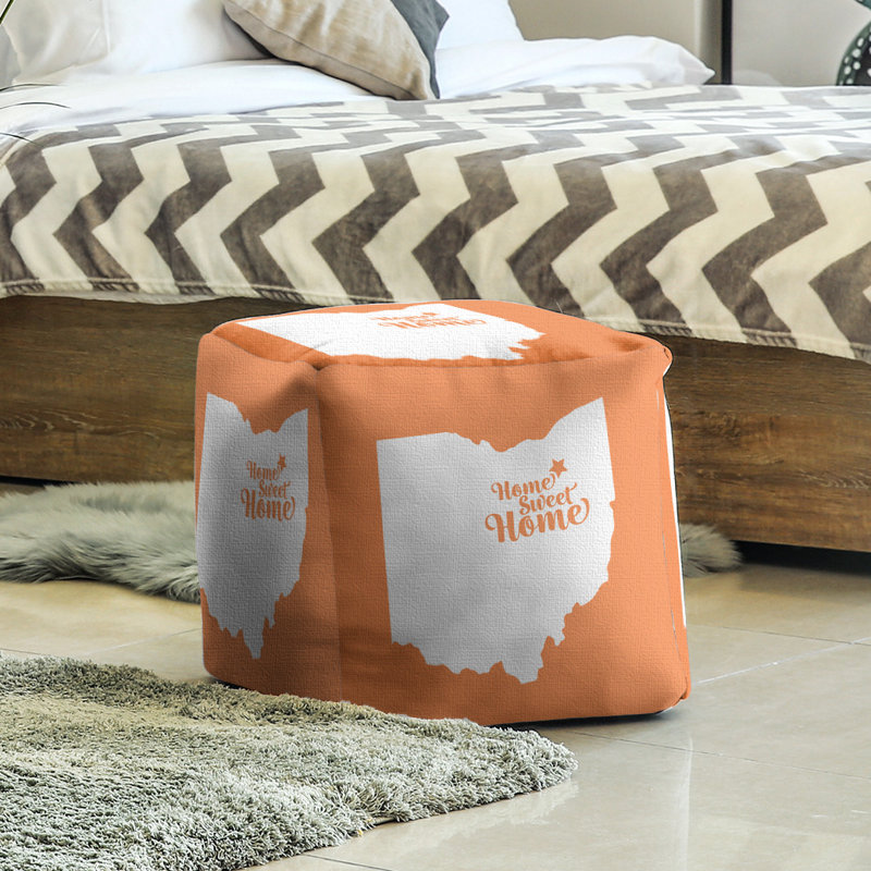 Repose-pieds à cubes akron the home, Orange