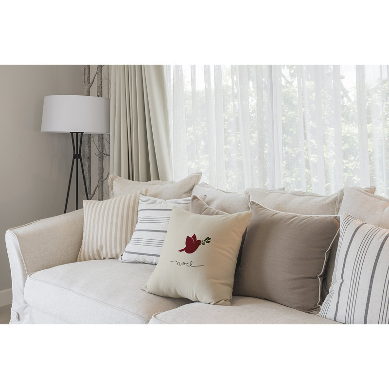 Housse et insert de coussin décoratif bord de mer Coastal Christmas, H 26 po x l 26 po