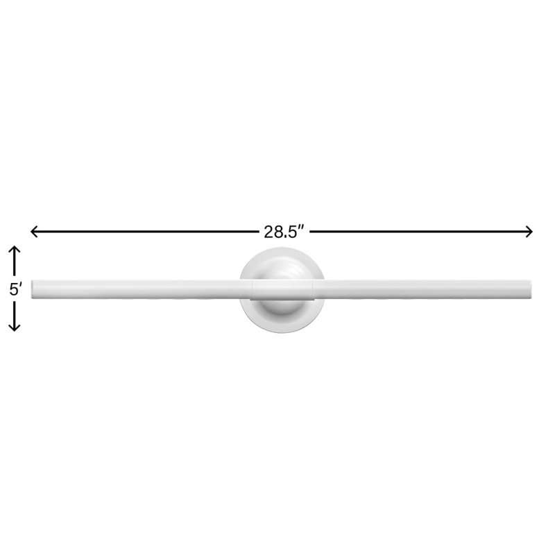 Terrace Integrated LED Metal Sign Light, Matte White, 13.75" H x 28.25" W x 1.25" D