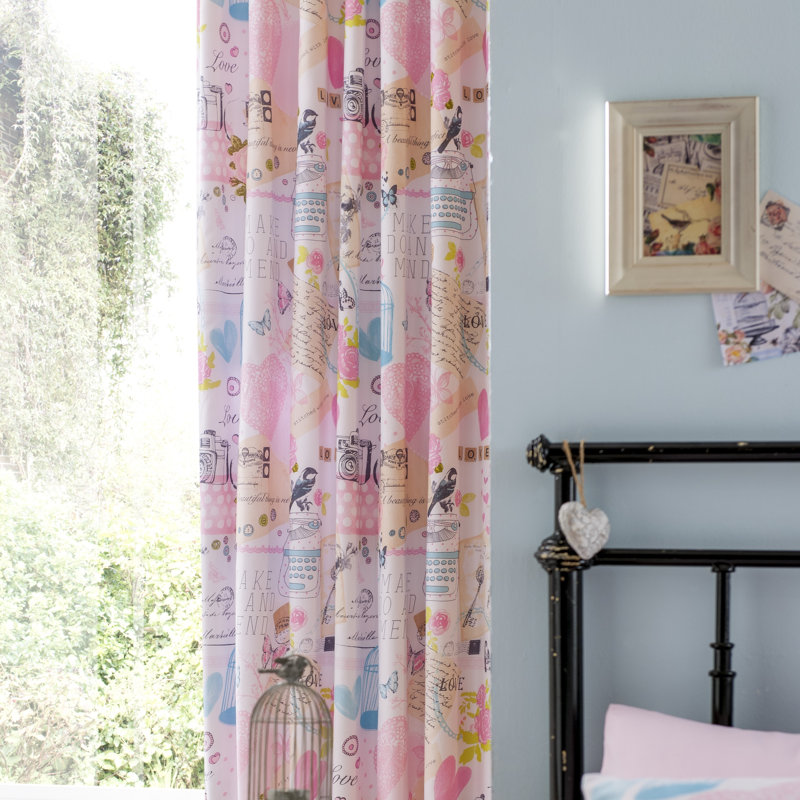 Vintage Collage Curtain Panel