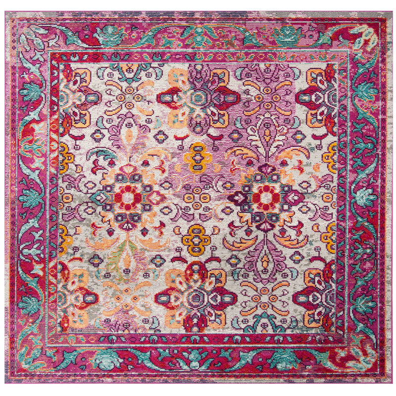 Sanroman Performance Oriental Rug, Square 7'