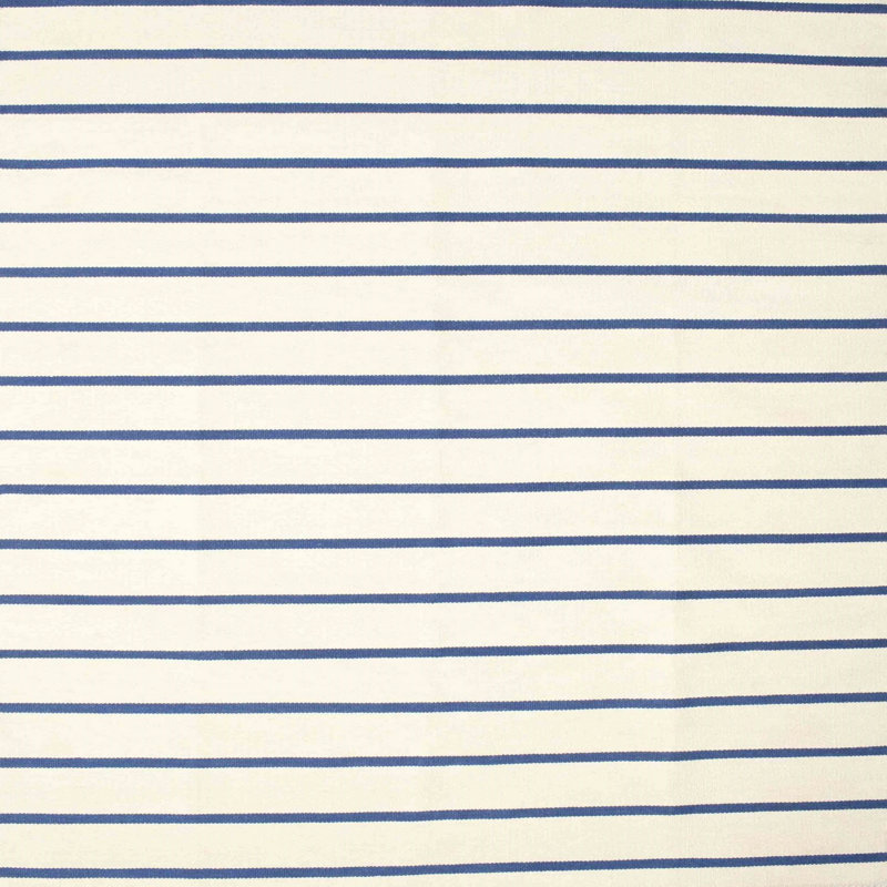 Tapis blanc/bleu contemporain, Carré 8 pi
